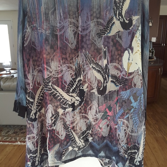 Citron Silk, sheer long sleeve tunic - Picture 4 of 4